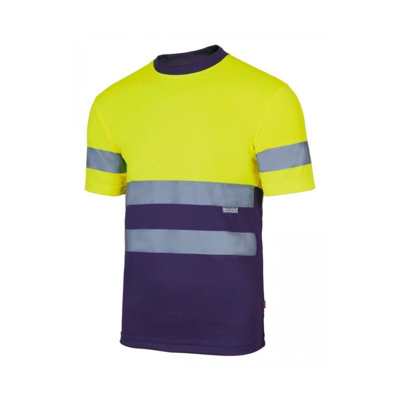Camiseta técnica bicolor alta visibilidad